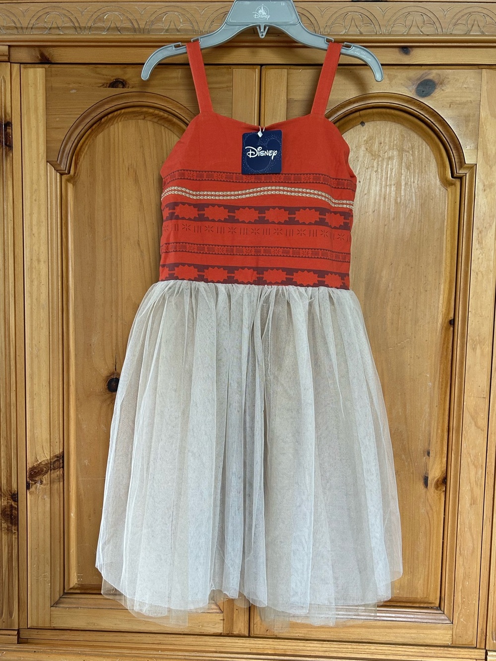 Taylor Joelle x Disney Moana tutu dress size 14 Polynesian princess beads NWT